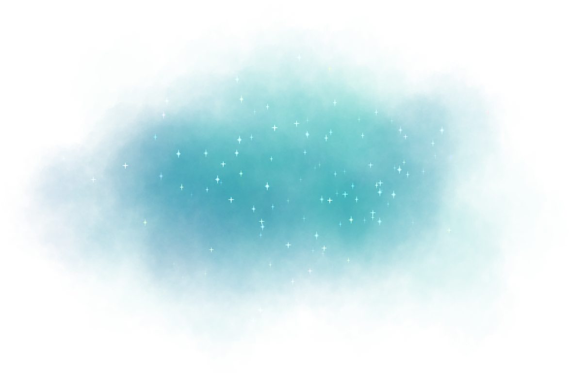 Cyan Teal Blue Magical Dreamy Cloud Effect